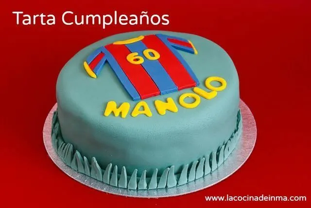 Locos por el fútbol: Tarta fondant F.C. Barcelona | La Cocina de ...