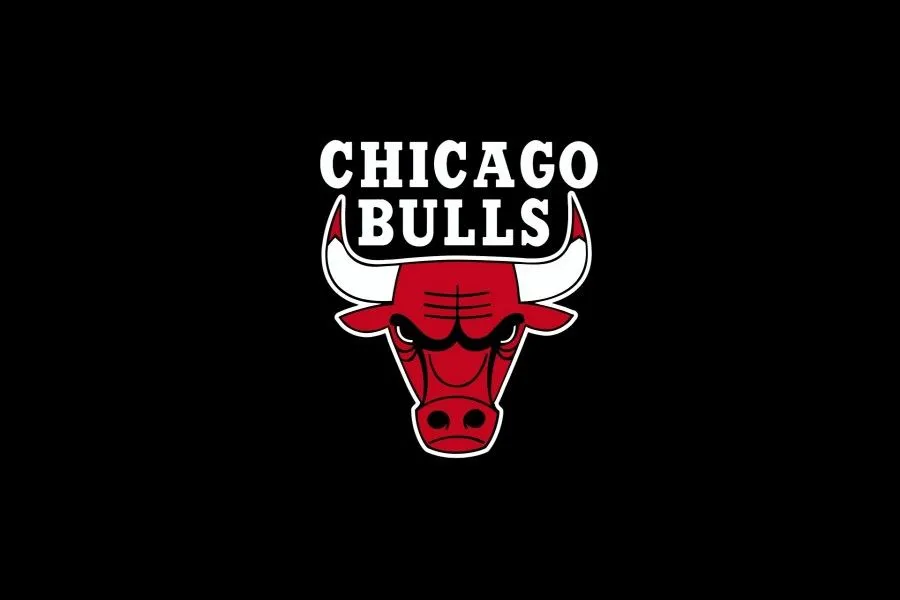 Logo de los Chicago Bulls en fondo negro (78800)