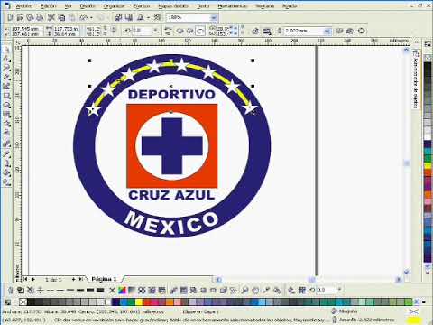 Cómo hacer el logo del Cruz Azul (2) - YouTube