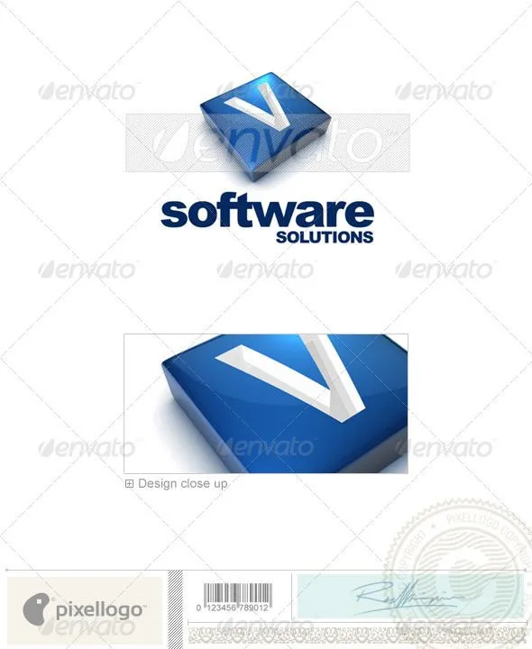 Logo Templates - V Logo - 3D-644-V | GraphicRiver