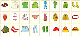 LOGOPEDIA Y EDUCACIÓN: JUEGO VOCABULARIO EN INGLÉS: LA ROPA