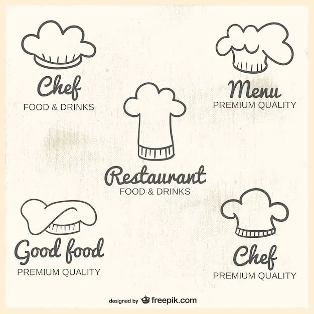 Logos con gorros de cocinero | Descargar Vectores gratis