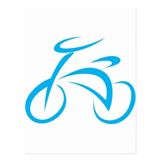 Logotipo Biking de la bicicleta azul fresca Etiqueta De Parachoque ...