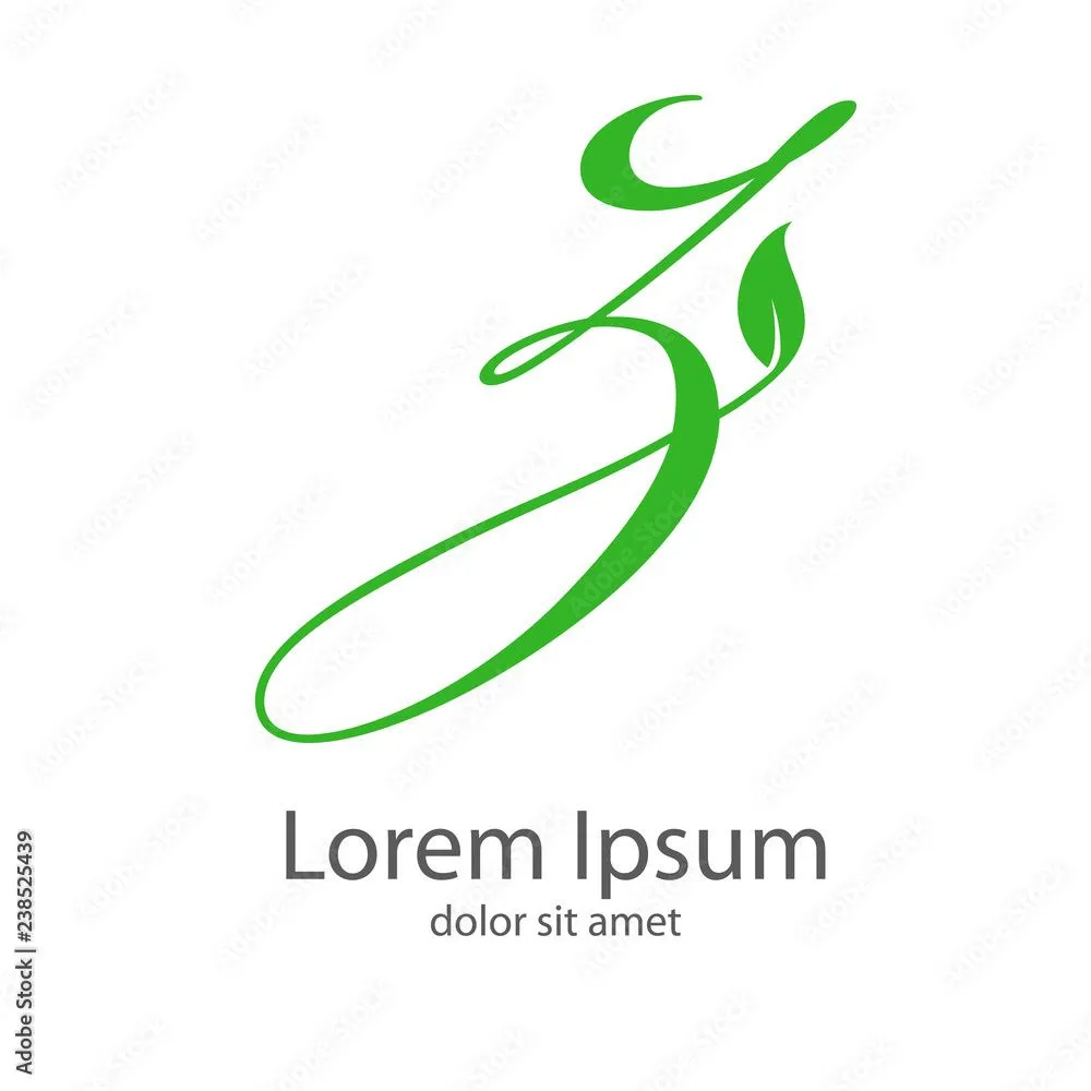 Logotipo letra Z mayúscula con hojas en color verde Stock Vector | Adobe Stock