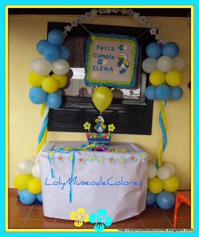 Decoración de cumpleaños de pitufina - Imagui