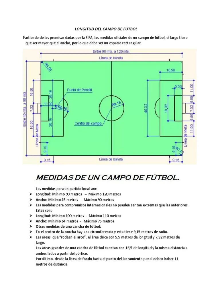 Longitud Del Campo de Fútbol | PDF | Pelota | Espora