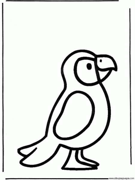 dibujo-de-loro-005 | Dibujos y juegos, para pintar y colorear