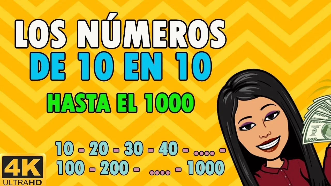 ▶️⏩Los Números de 10 en 10 hasta el 1000 | Counting by 10's to 1000 -  YouTube