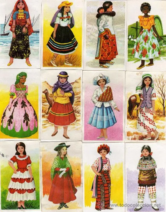 lote de 188 cromos trajes tipicos del mundo mag - Comprar Cromos ...