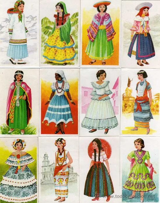 lote de 188 cromos trajes tipicos del mundo mag - Comprar Cromos ...