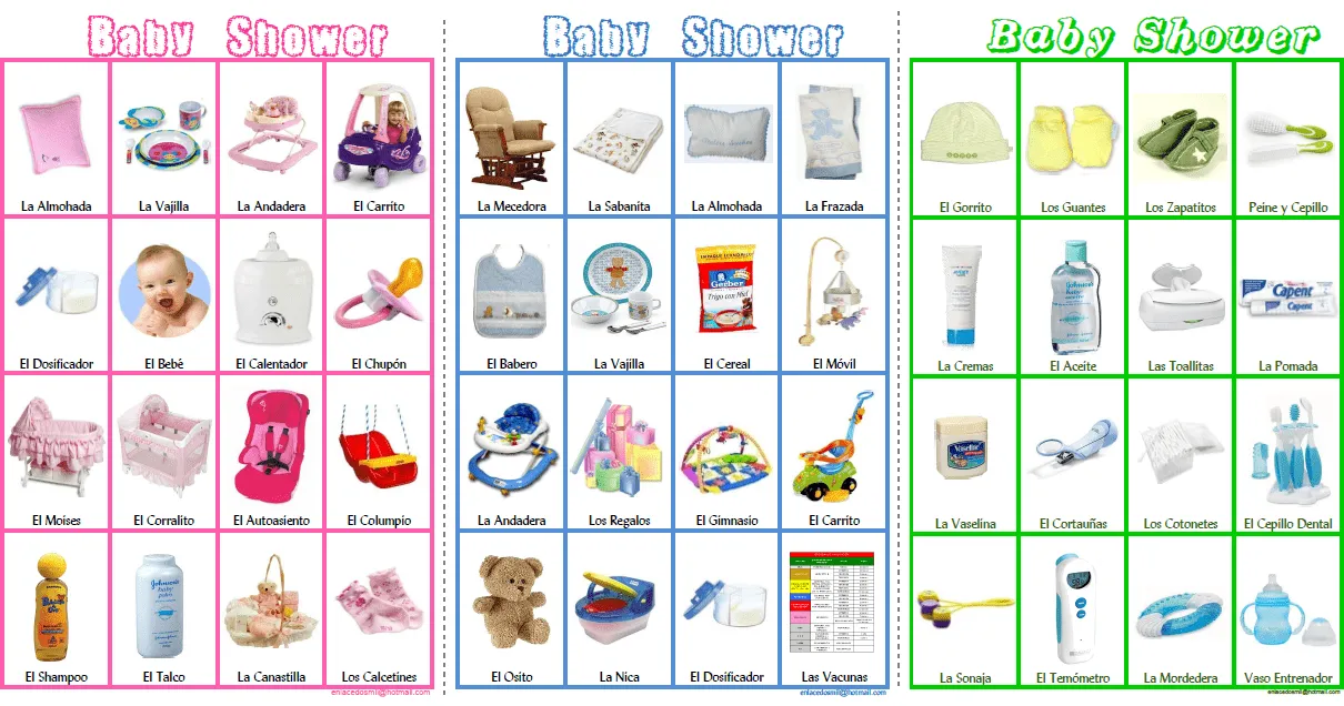 Loteria para baby shower para imprimir gratis pdf - Imagui