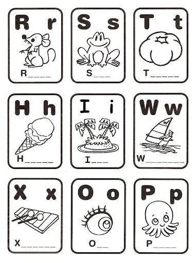 LOTERIA PARA COLOREAR Y FORMAR PALABRAS | Dibujos para colorear