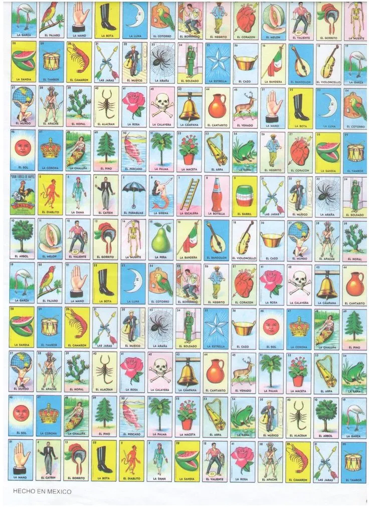 Loteria Mexicana Para Imprimir