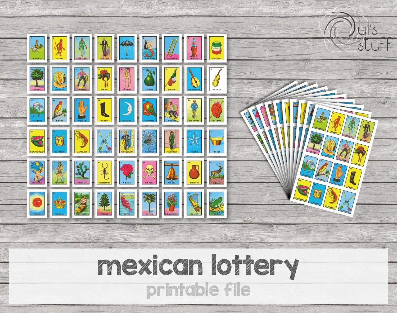 Lotería mexicana en inglés - Etsy México