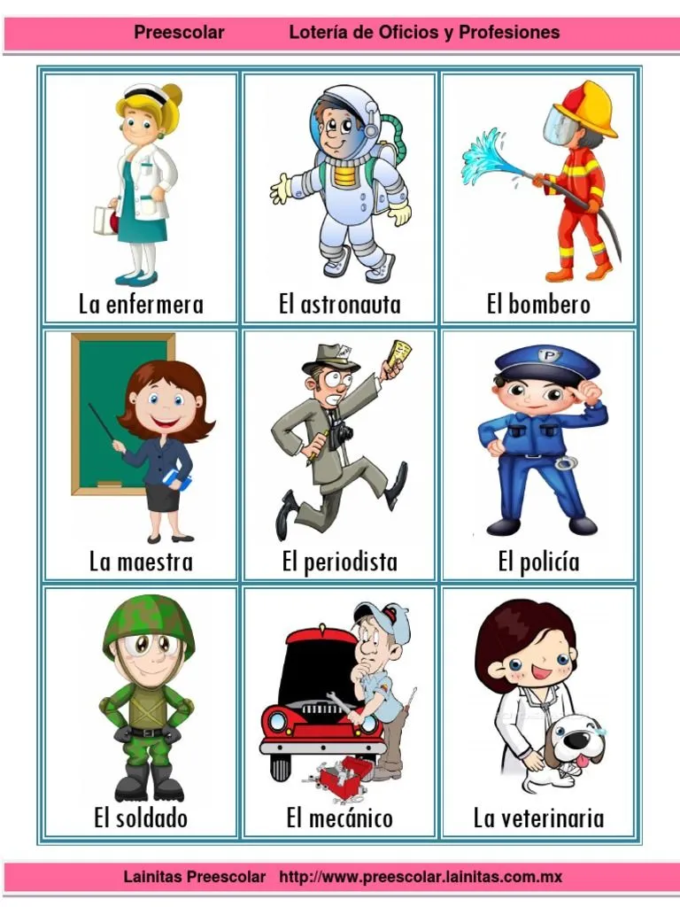 Lotería - Oficios y Profesiones PDF | PDF | Bienestar | Medicina