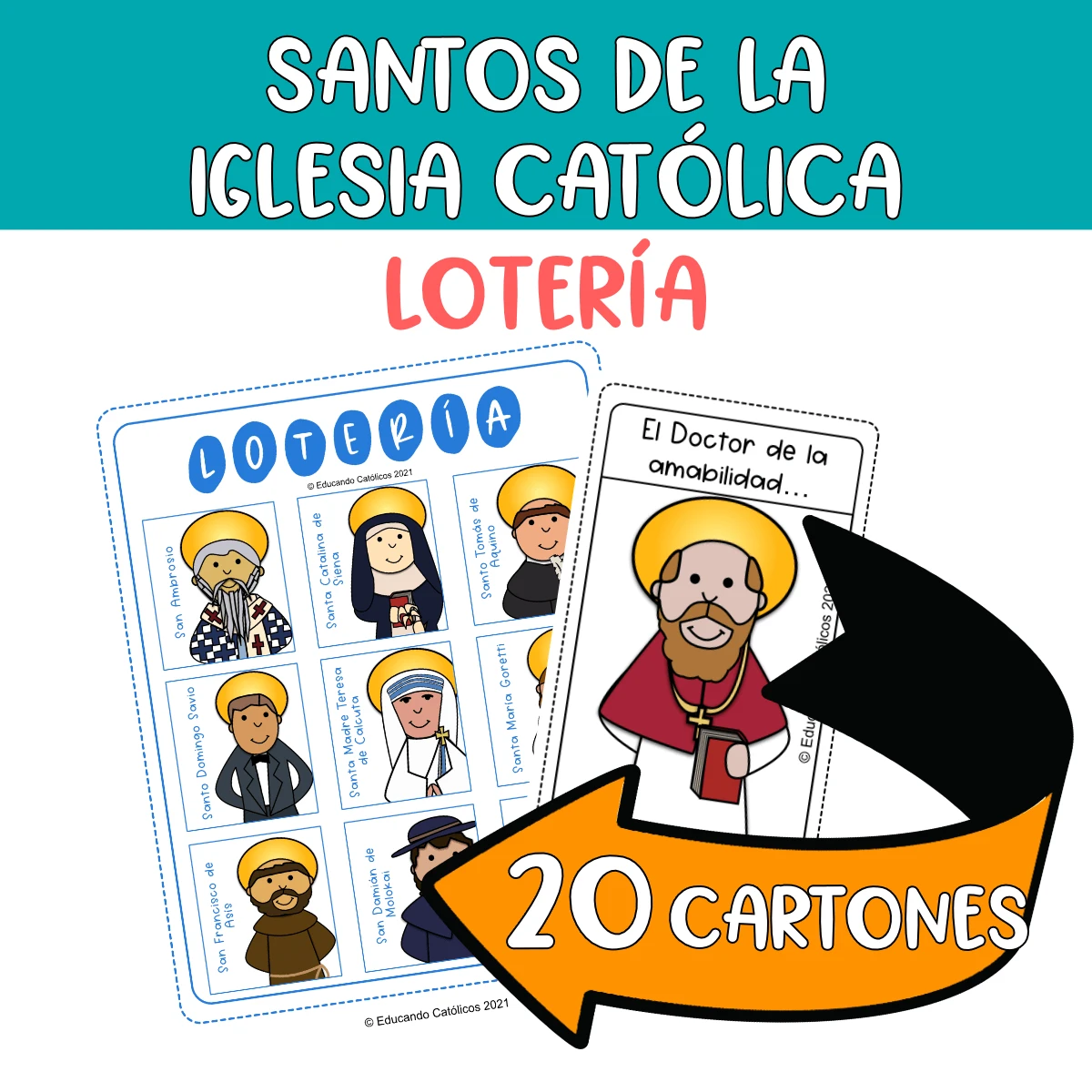 Lotería – Santos de la Iglesia Católica – Educando Catolicos