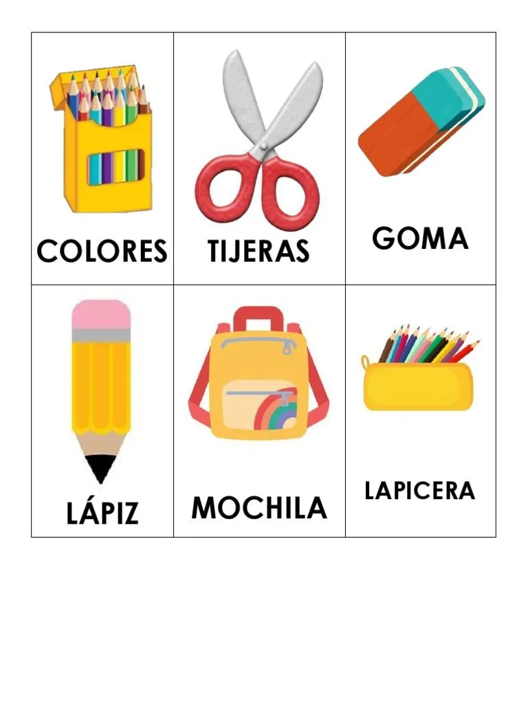 Lotería Útiles Escolares | PDF