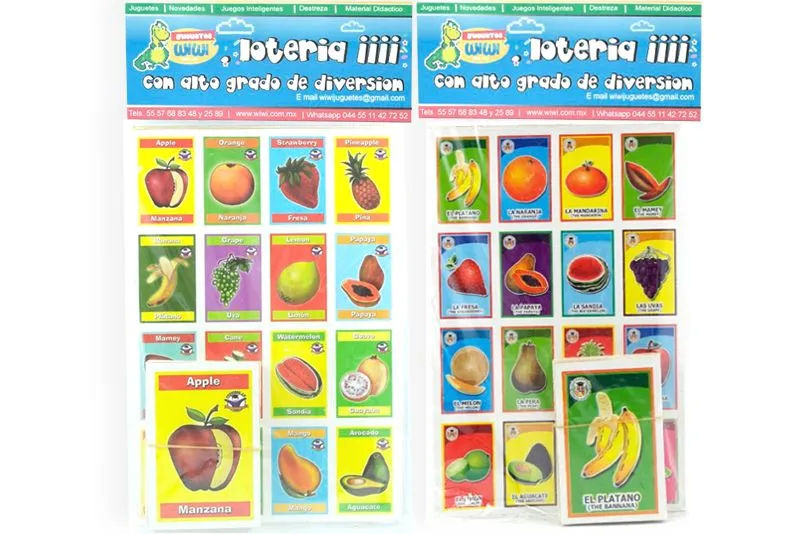 LOTERIAS DIDACTICA FRUTAS, JUEGO DE MESA PARA APRENDER JUGANDO ...