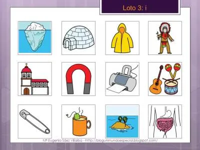 LOTOS FONOLÓGICOS CON PICTOGRAMAS Las Vocales LETRA I -Orientacion ...