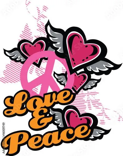 love and peace fancy graphic © drilling in the dark #16009749 - Ver ...