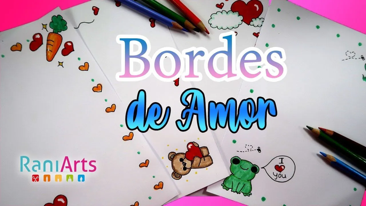 LOVE BORDERS DESIGN ON PAPER - BORDERS FOR PROJECTS. - YouTube