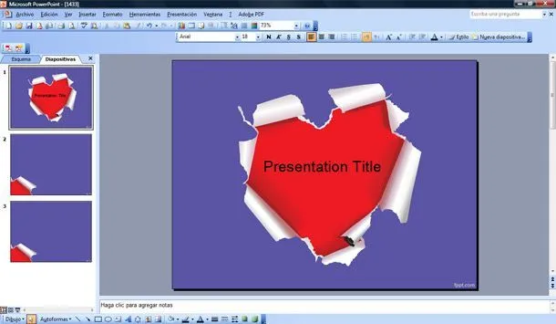 Love Frame PowerPoint Template | Free Powerpoint Templates