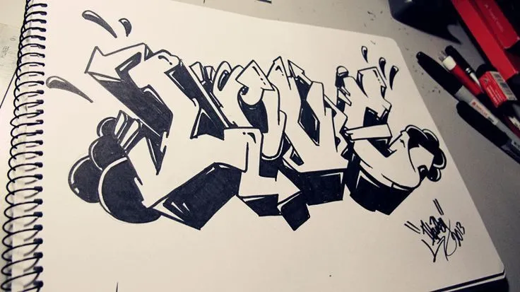 Love Graffiti by LilWolfieDewey | letras ABC | Pinterest