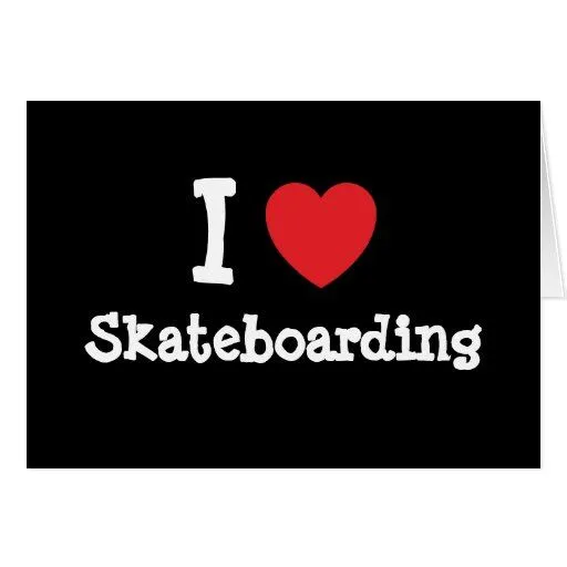 I love Skateboarding heart custom personalized Cards from Zazzle.