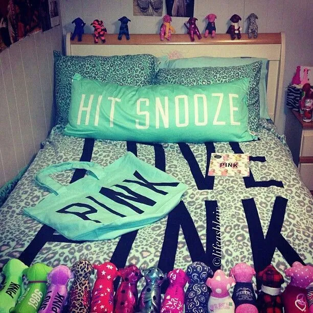 I love this vs mint leopard bedding♥ | ♡°Victoria's Secret ...