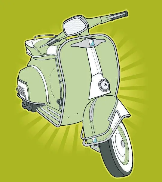 I love vespa Free Vector / 4Vector