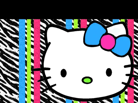 love -- wallies .: ; FREE hello kitty zebra theme