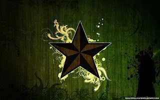 love wallpapers: Estrella en un buen fondo verde