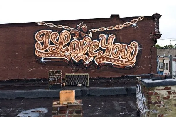 I Love You Graffiti Letters