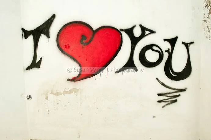 I Love You' graffiti on wall, Amalfi, Amalfi Coast, Italy | Susan ...