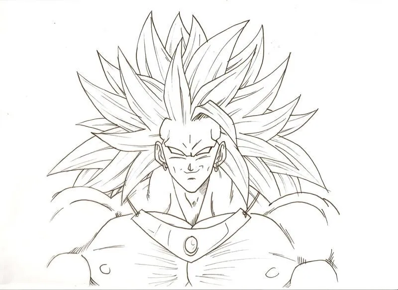 LSSj3 Broly :Pen: by moxie2D on deviantART