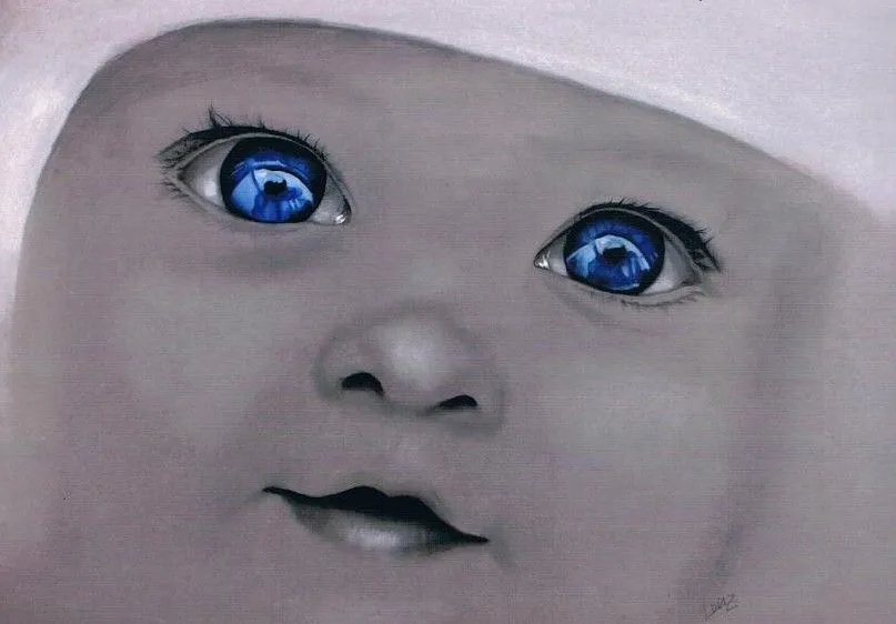 Luis galería artística: RETRATOS DE BEBES A LÁPIZ Y PASTEL