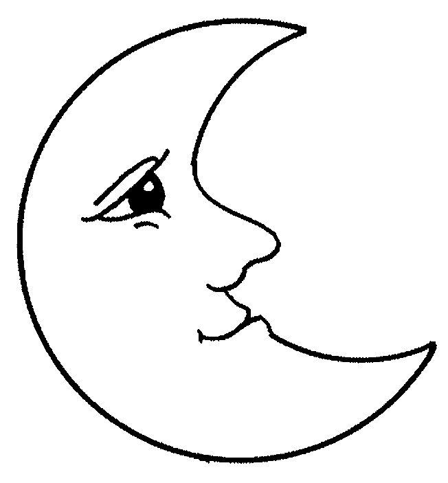 Luna para colorear Dibujos de lunas para imprimir y pintar | Dibujos de la  luna, Dibujos, Sol para colorear