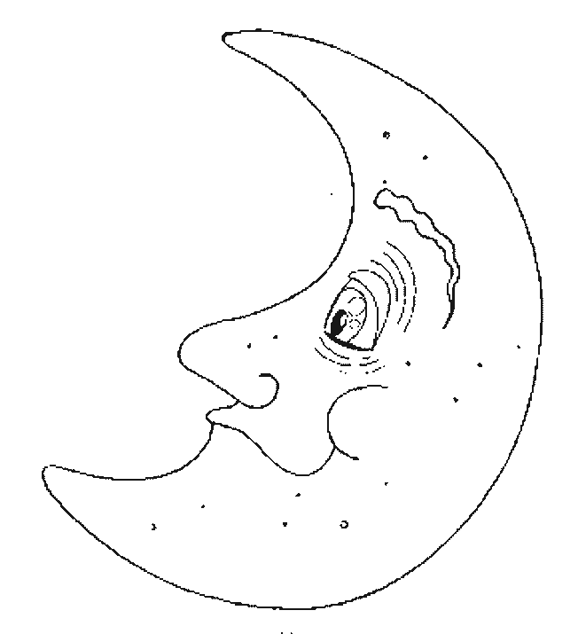 Luna para colorear HD - Imagui