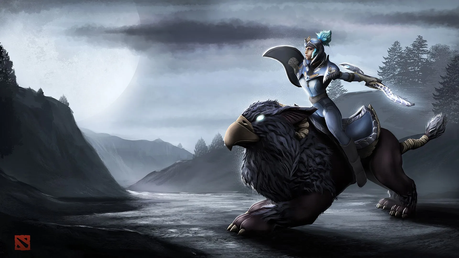 Luna Dota 2 0n HD Wallpaper