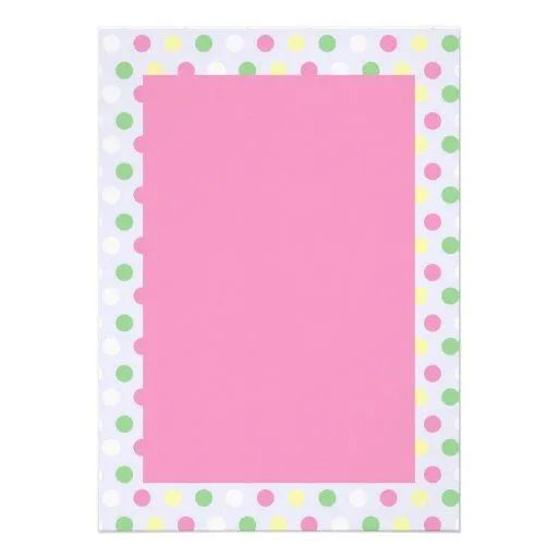 Lunares en colores pastel invitacion personal de Zazzle.