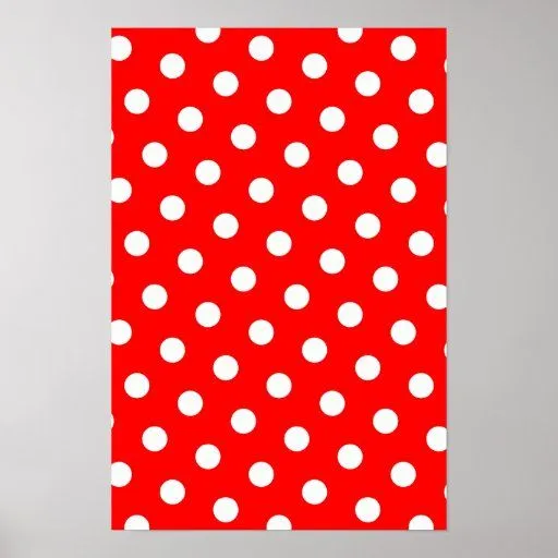 Lunares rojos y blancos impresiones de Zazzle.