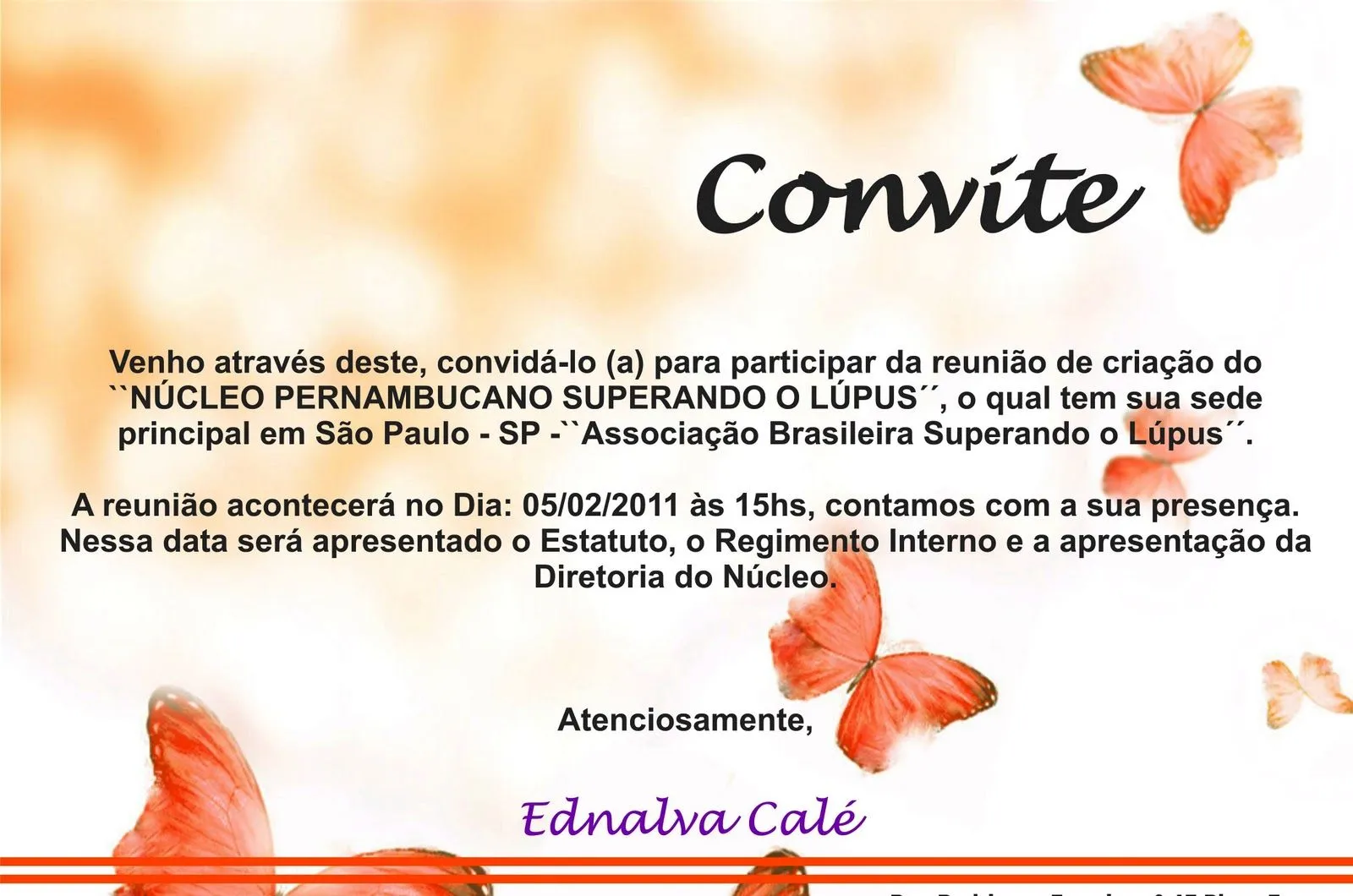 Lúpus, viver bem com ele: CONVITE PARA REUNIÃO DE CRIAÇÃO DO ...