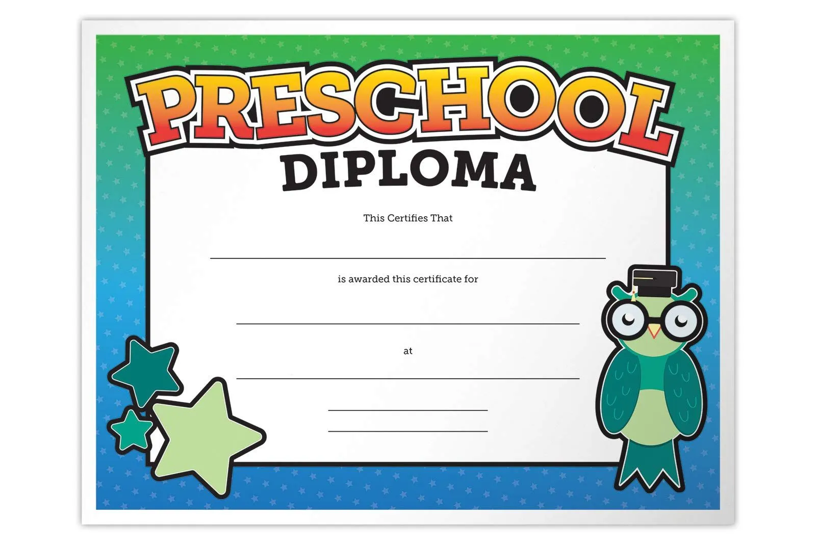 LUXPaper Certificados preescolares, diplomas en blanco para impresión  personalizada, certificado de graduación, paquete de 25 unidades, blanco  brillante, tamaño: 8.5 x 11 pulgadas, CERT-PREK-25 : Amazon.com.mx: Oficina  y papelería