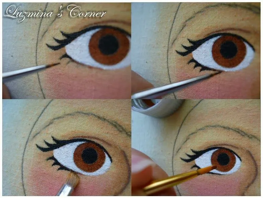 Luzmina's Corner: Tips de Muñequería: pintando ojos