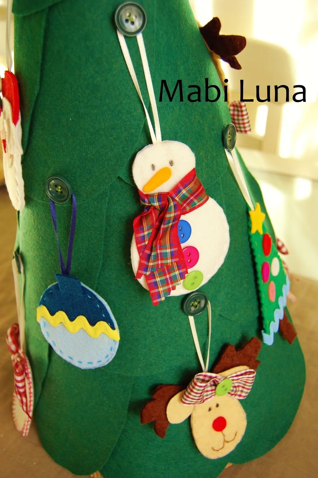 Mabi Luna: Árbol de Navidad de fieltro (manualidades fáciles para ...