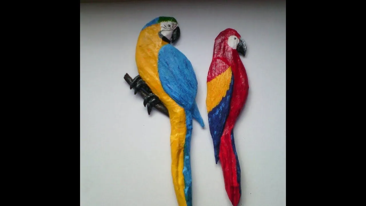 macaws made of paper - YouTube