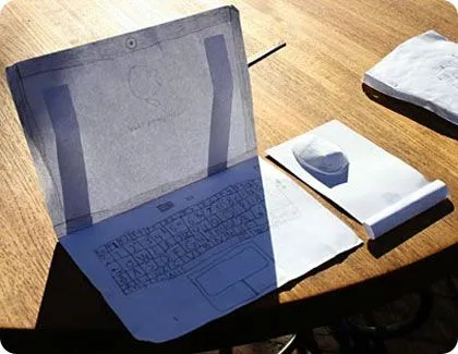 Macbook hecho de papel | portafolio blog