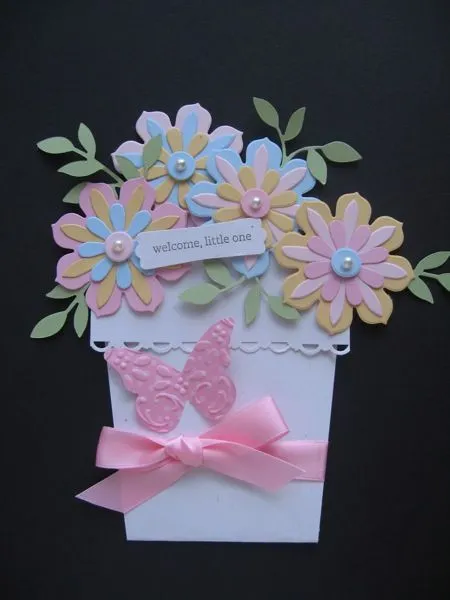 MACETA Y FLORES PARA TODA OCASIÓN : TARJETAS HECHAS A MANO - "