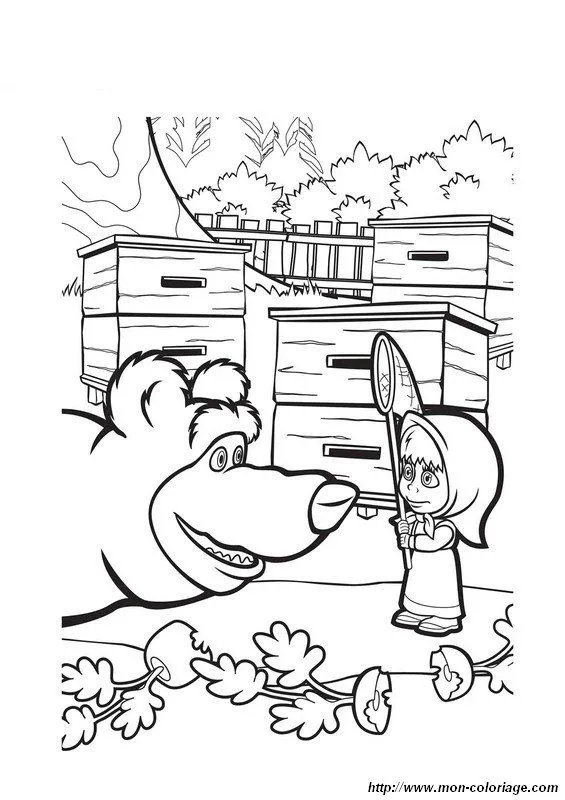 macha et michka Colouring Pages (page 3)