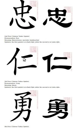 Macon's Blog: tatuaje en letras chinas